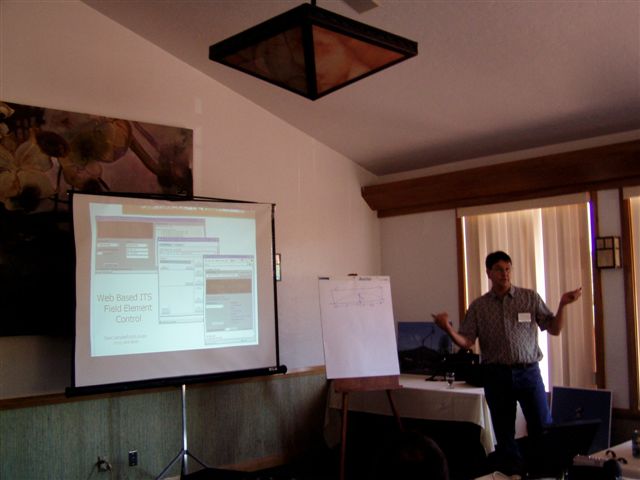 Sean Campbell, Caltrans DRI, discussed web-based ITS field element control.