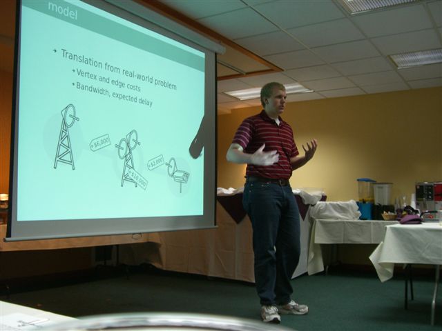 Jeffrey Sharkey, WTI Fellowship student, discussed automated radio network design.