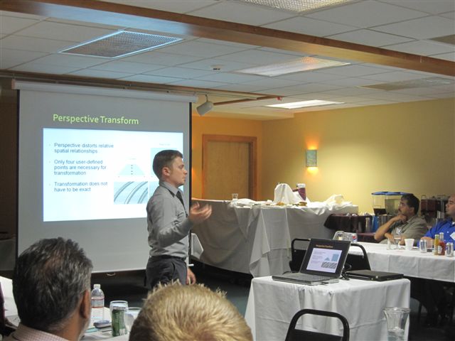 Yegor Malinovskiy, student researcher in the STAR Lab at the University of Washington, explains image processing for surveillance video cameras used to collect traffic data.