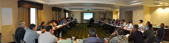 Meeting room during 2010 technical presentations.