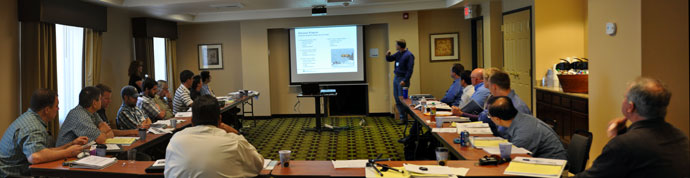 Meeting room during 2011 technical presentations.