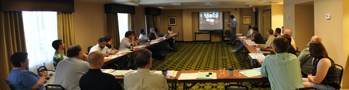 Meeting room during 2012 technical presentations.