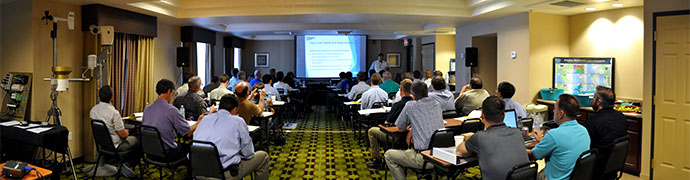 Meeting room during 2015 technical presentations.